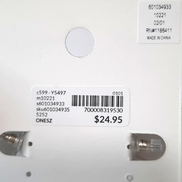 LANE BRYANT crystal hoop earrings - Picture 6 of 6